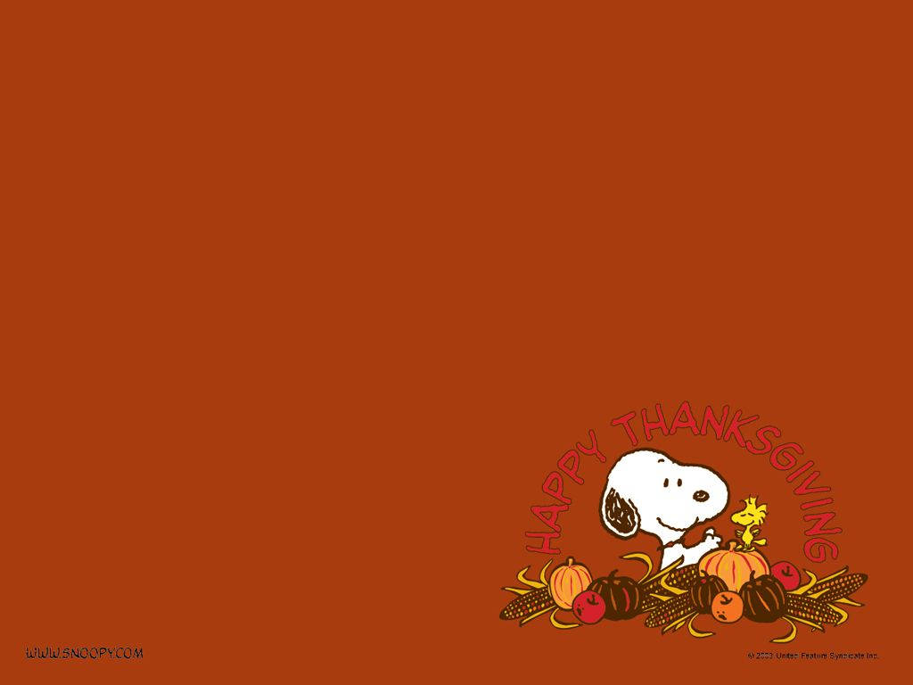 A happy Thanksgiving with Snoopy! Wallpaper