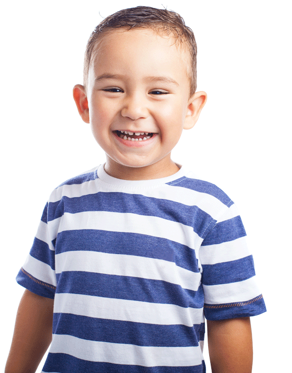 Happy Toddler Striped Shirt PNG