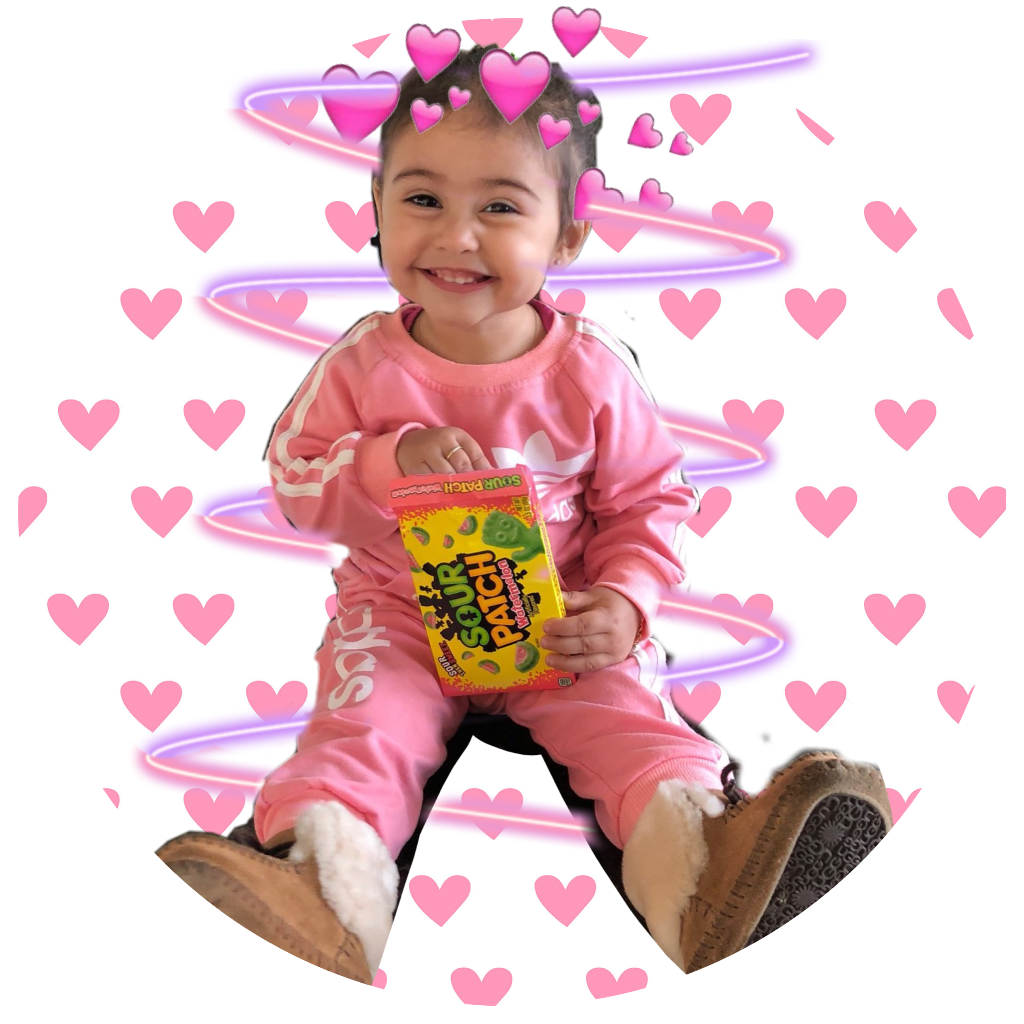 Happy Toddler With Snack PNG