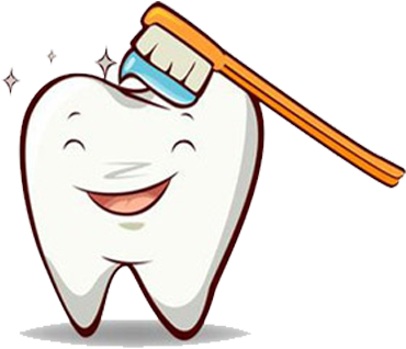 Happy Tooth Brushing Cartoon PNG