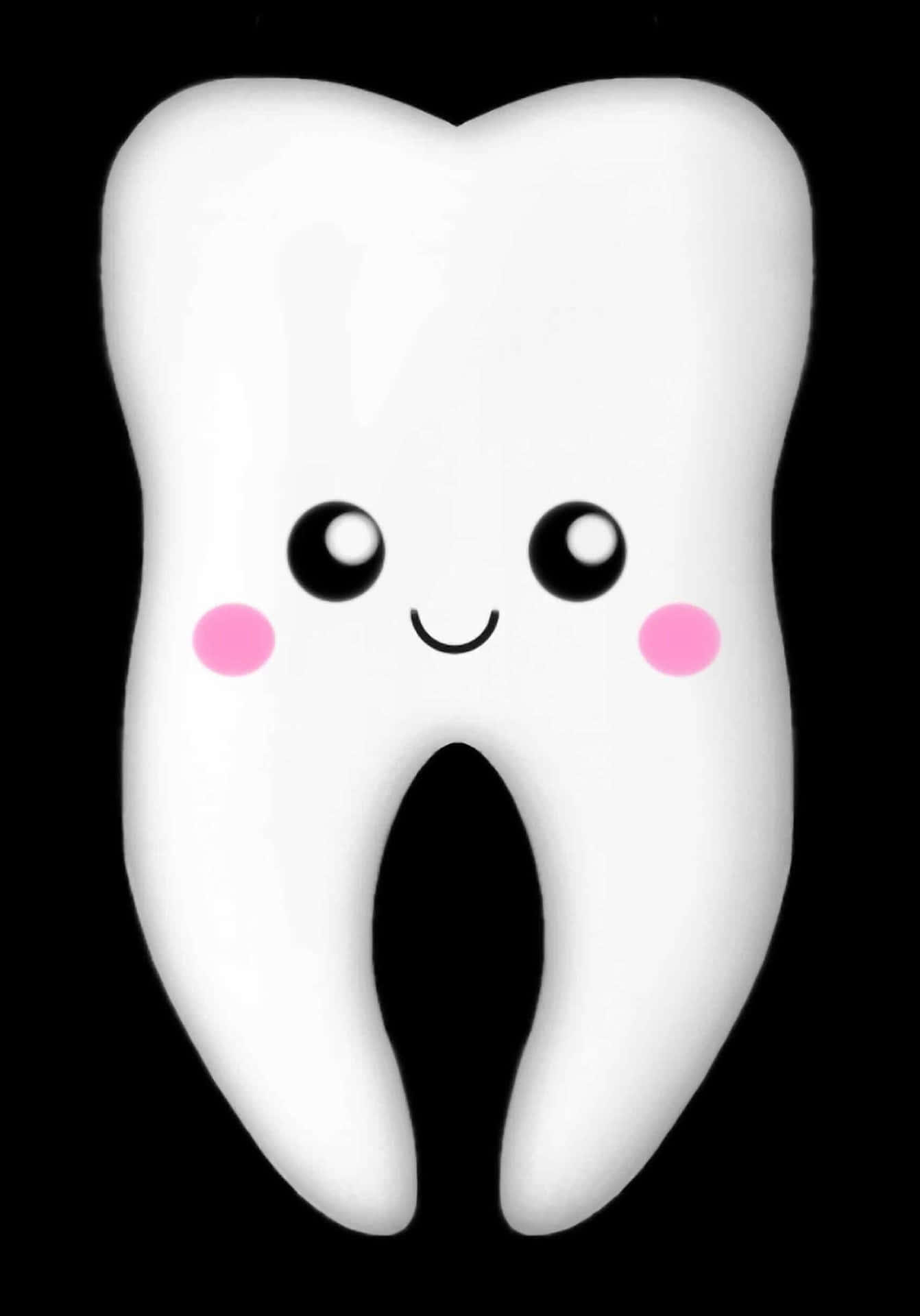 Happy Tooth Cartoon Character Wallpaper