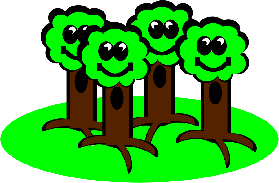 Happy Trees Cartoon PNG
