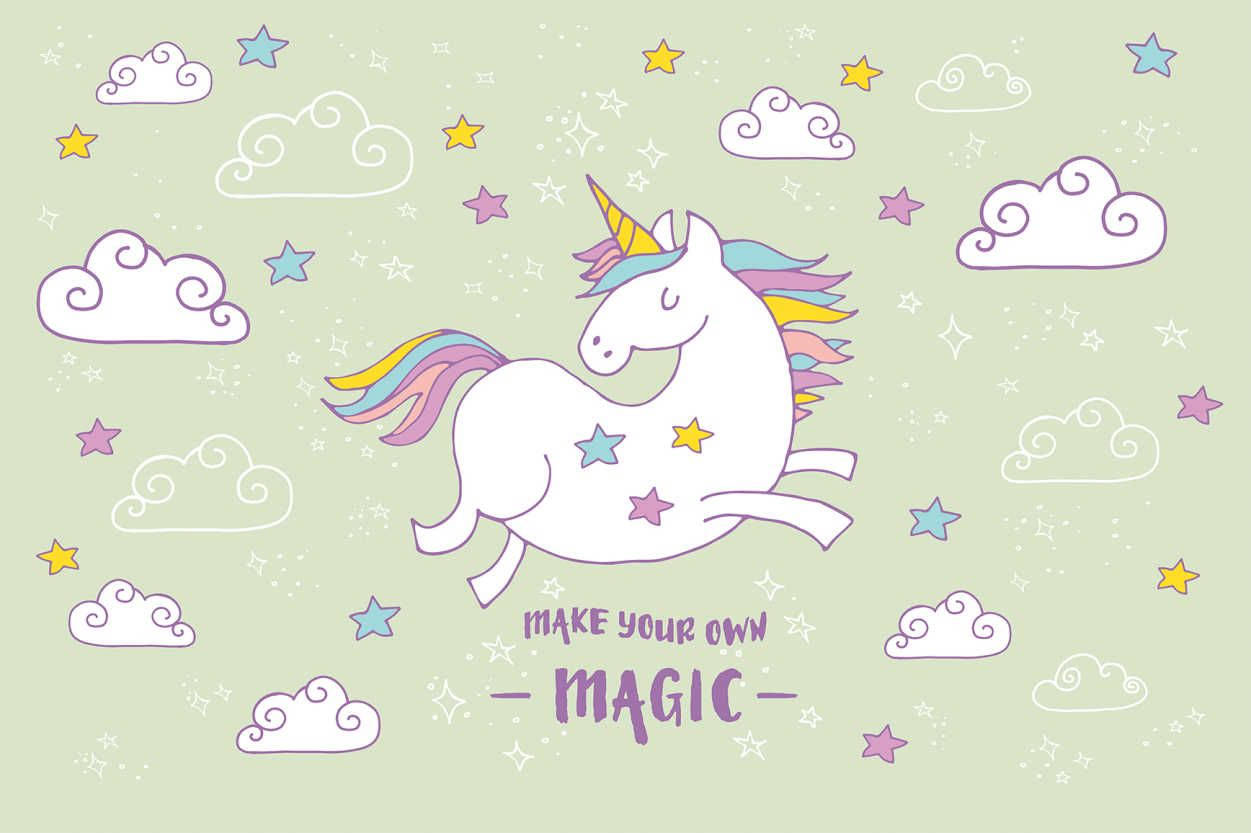 Celebrate Your Magic with this Fun and Colorful Unicorn! Wallpaper