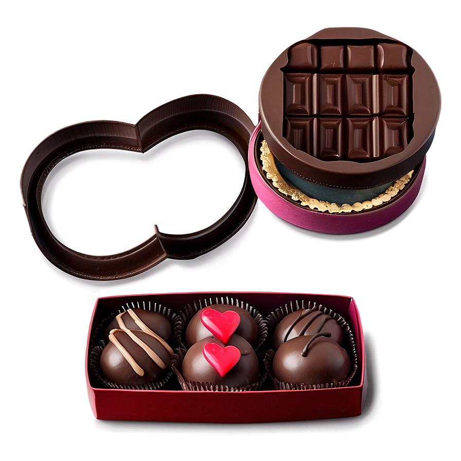 Happy Valentine's Day Chocolate Box Png Per33 PNG