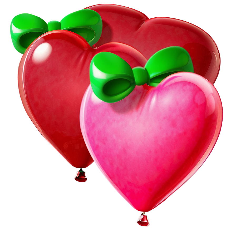 Happy Valentine's Day Heart Balloon Bunch Png Tjp PNG