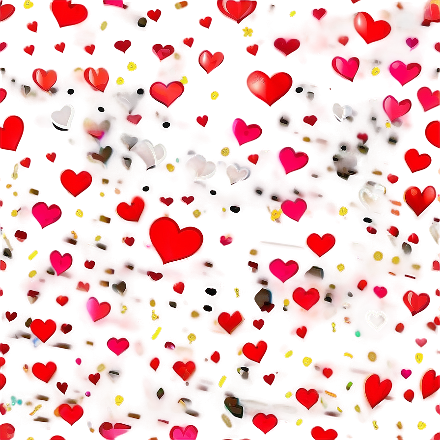 Happy Valentine's Day Heart Confetti Png Ldp PNG