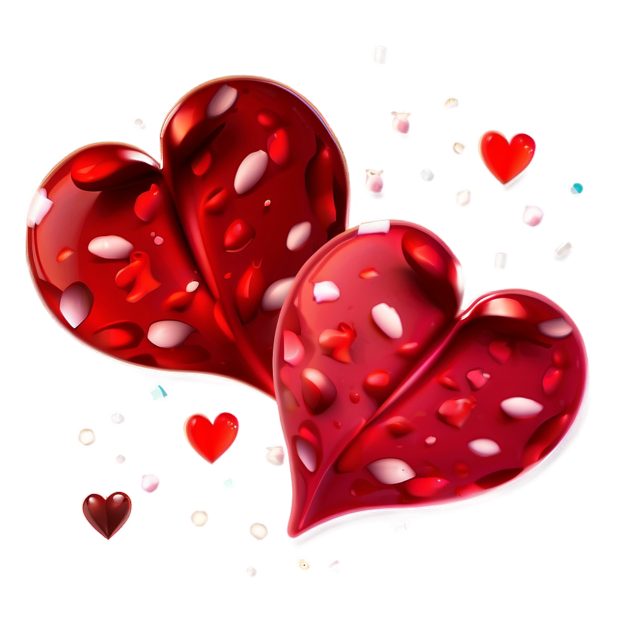 Happy Valentine's Day Heart Confetti Png Mwr PNG