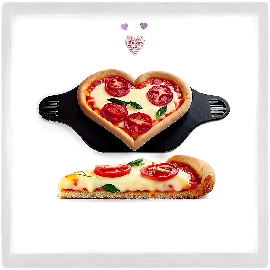 Happy Valentine's Day Heart Shaped Pizza Png 06202024 PNG