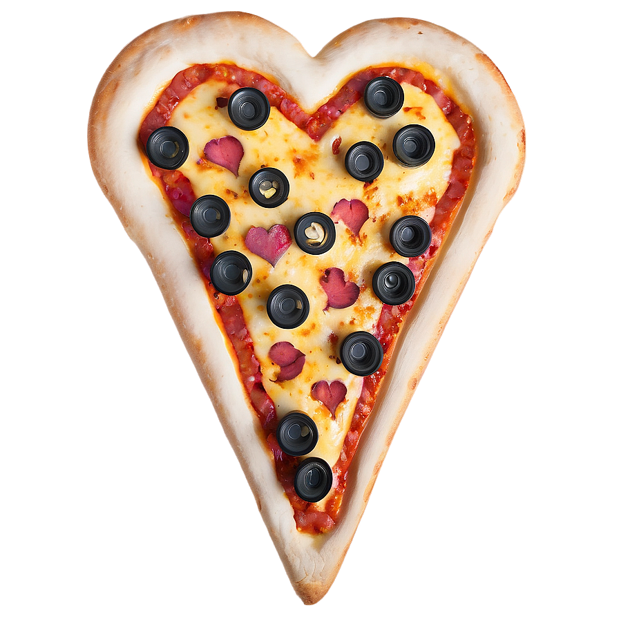 Happy Valentine's Day Heart Shaped Pizza Png 19 PNG