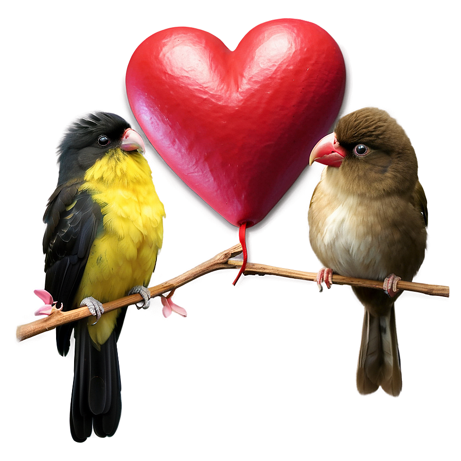 Happy Valentine's Day Love Birds Png 06202024 PNG