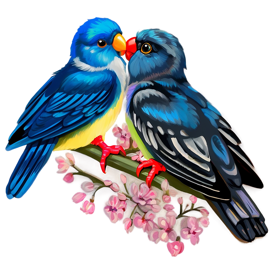 Happy Valentine's Day Love Birds Png 06202024 PNG