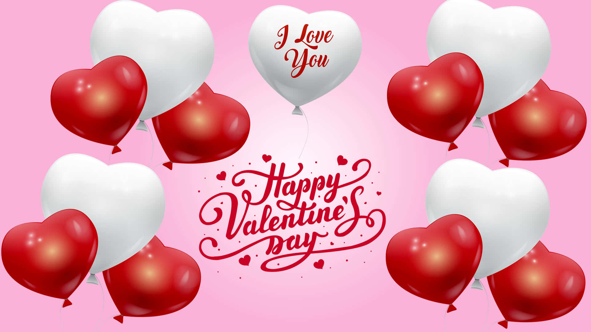Valentinsdag balloner med ordene jeg elsker dig