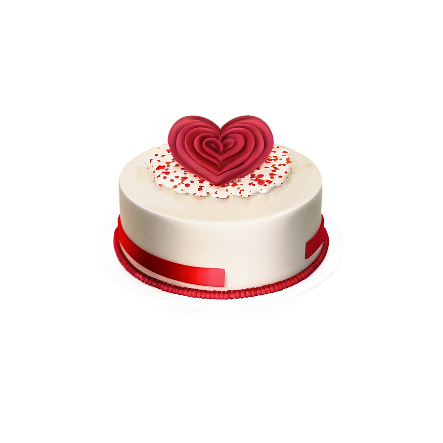 Happy Valentine's Day Red Velvet Cake Png Xsc PNG