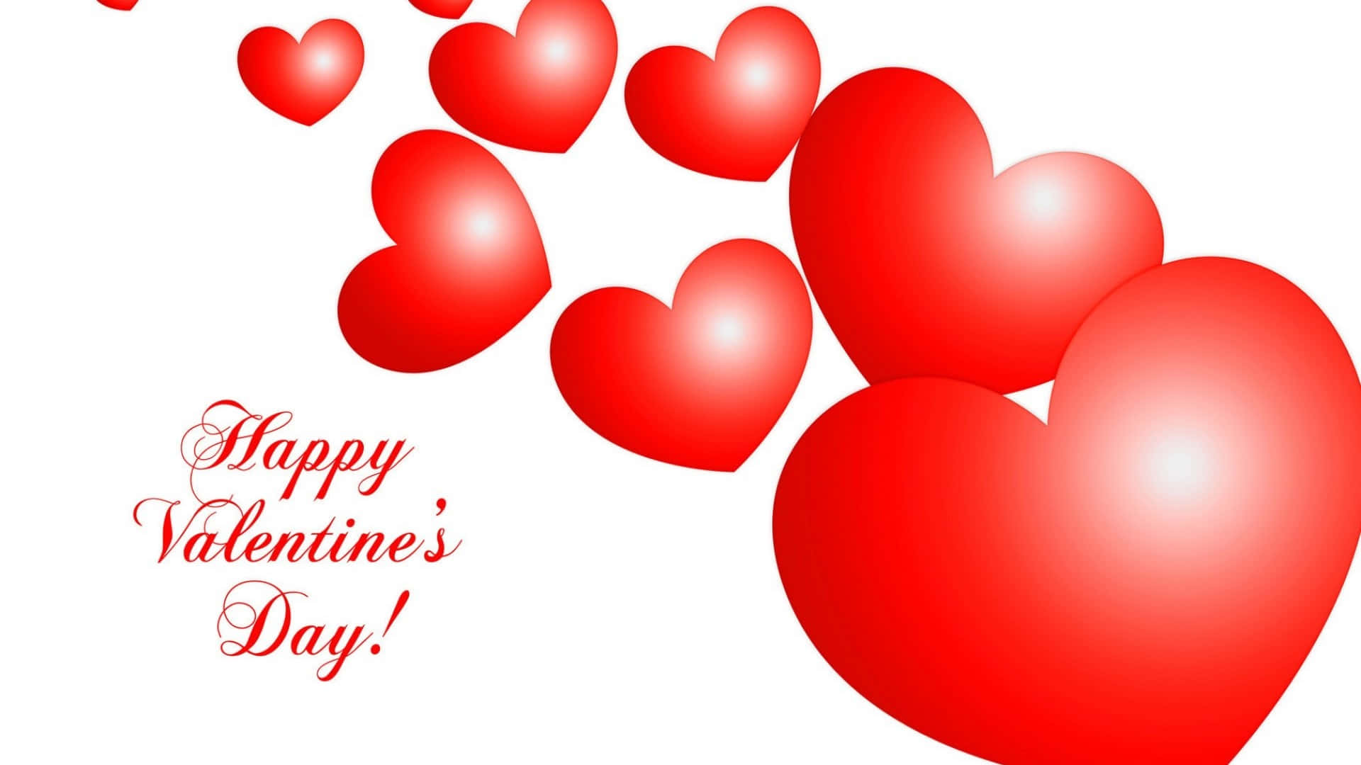 Romantic Happy Valentine's Day background with hearts and roses