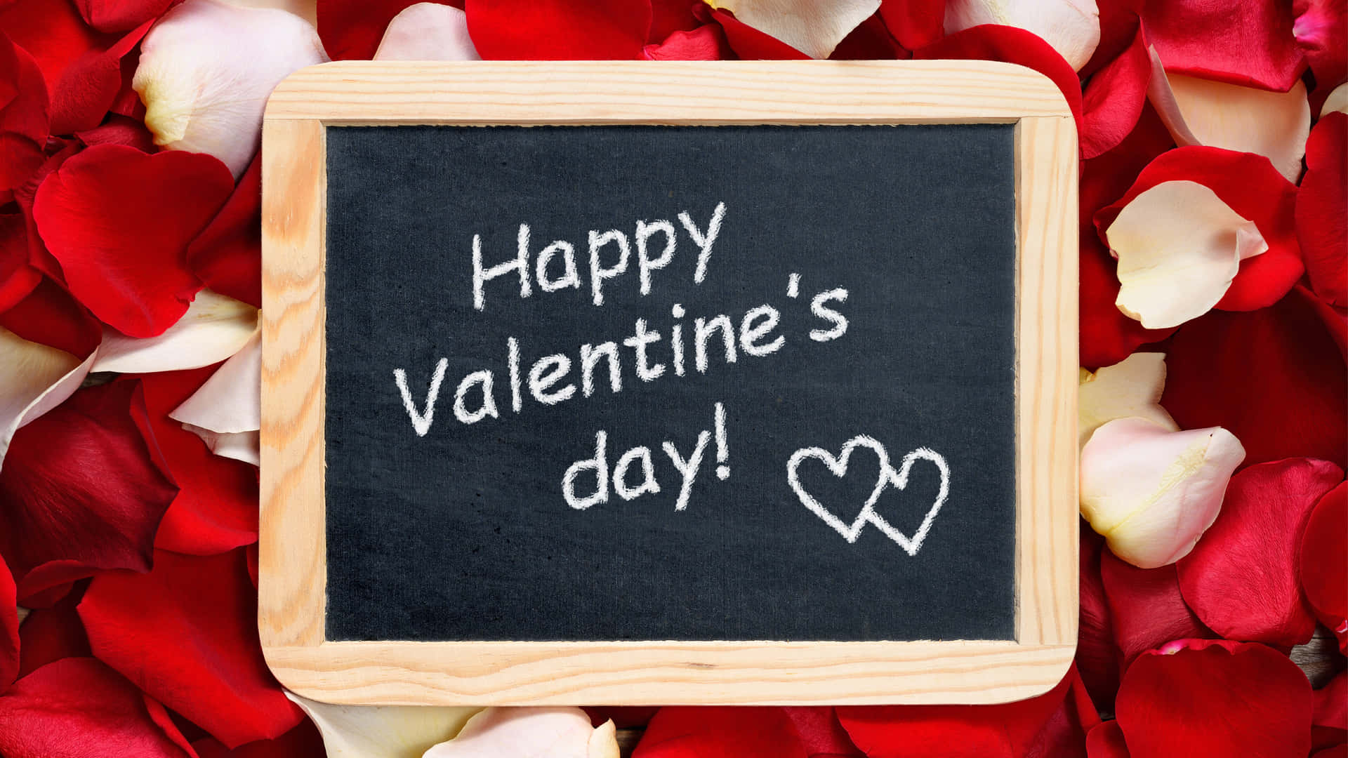 Romantic Happy Valentine's Day Background with Hearts