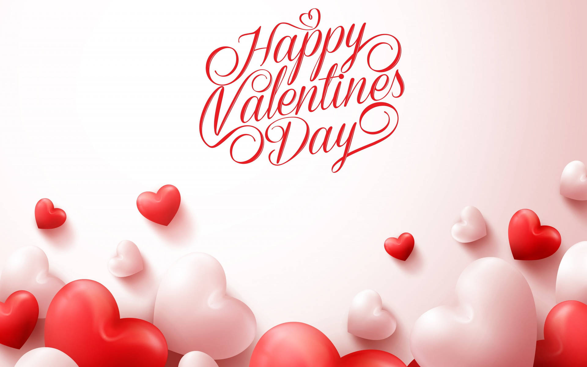 Happy Valentine’s Day 3d Hearts Wallpaper