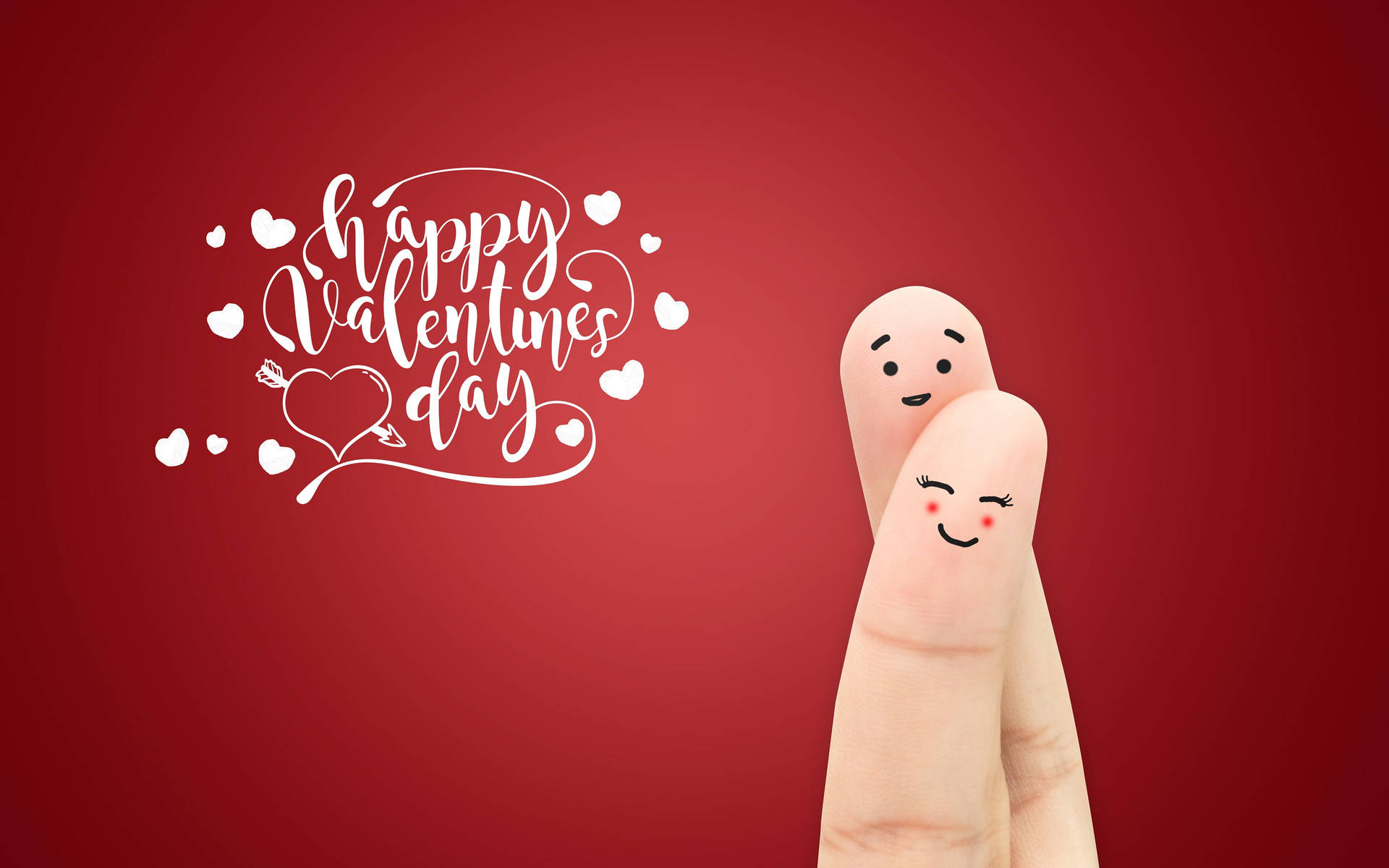 Happy Valentine’s Day Fingers Wallpaper