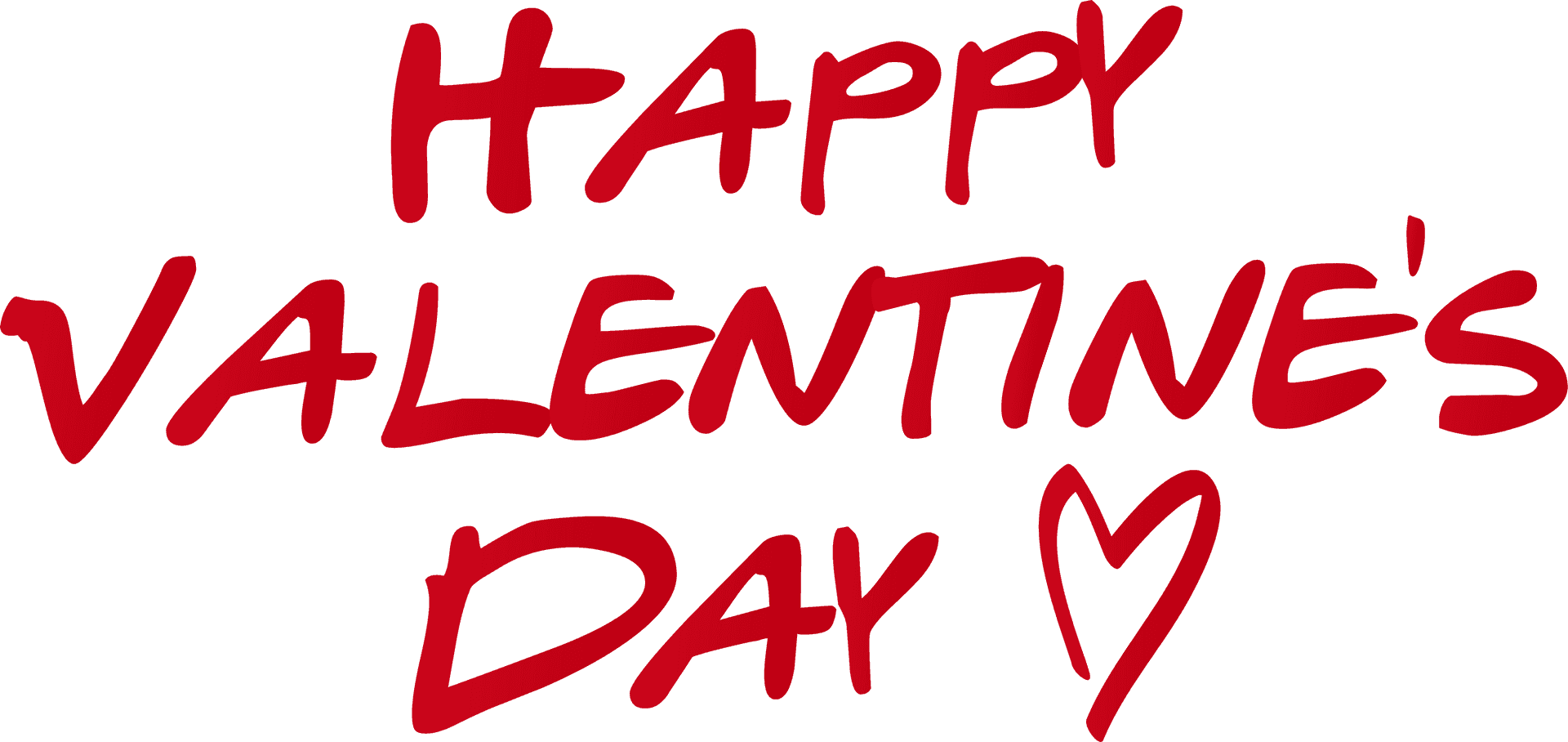 Happy Valentines Day Handwritten Message PNG