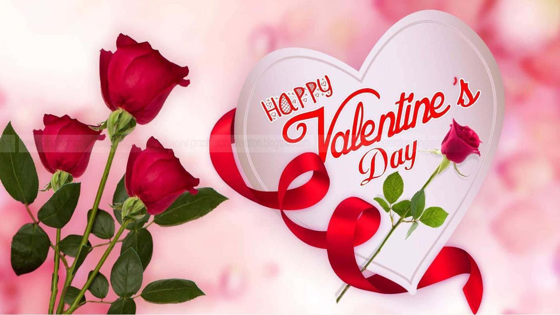 Ramode Rosas Feliz Día De San Valentín Hd Fondo de pantalla
