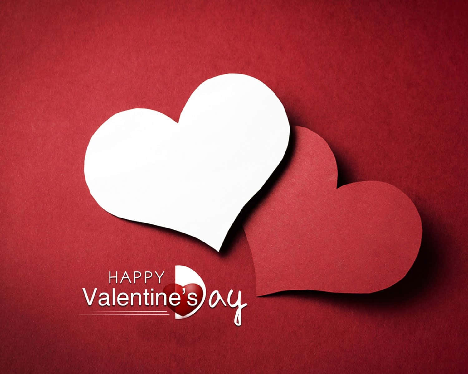 Vis din kærlighed denne Valentinsdag med rosenrøde hjerter. Wallpaper