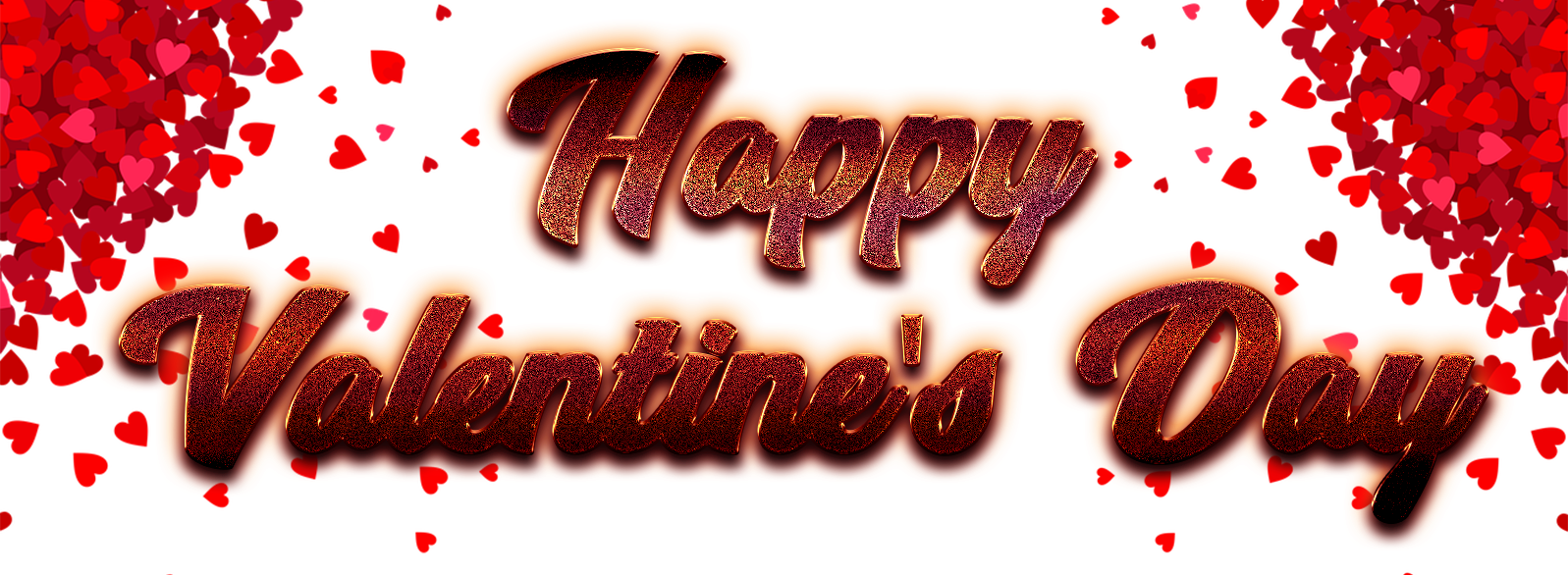 Happy Valentines Day Hearts Background PNG