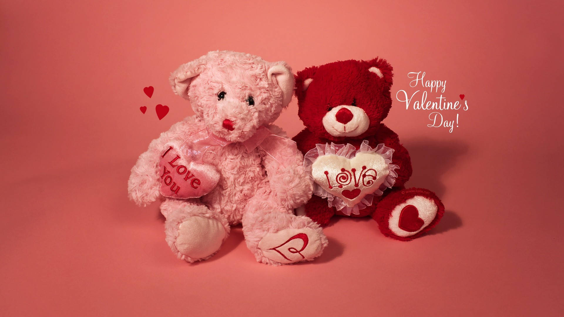 Happy Valentine’s Day Teddy Bears Wallpaper
