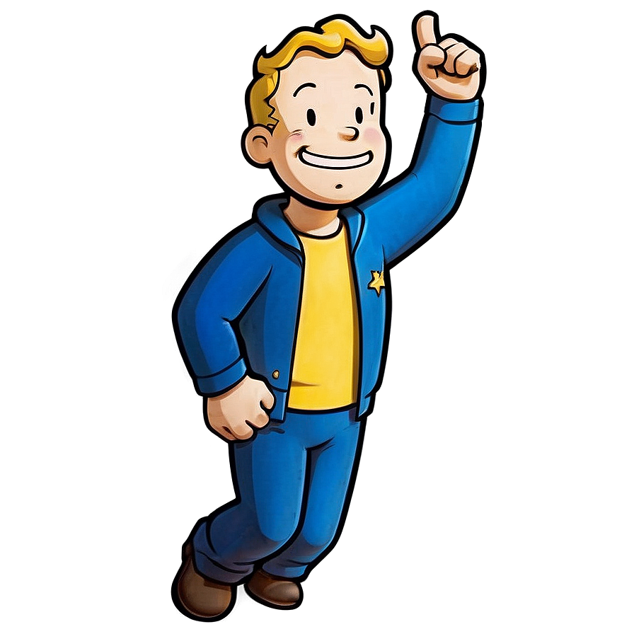 Happy Vault Boy Character Png 06202024 PNG