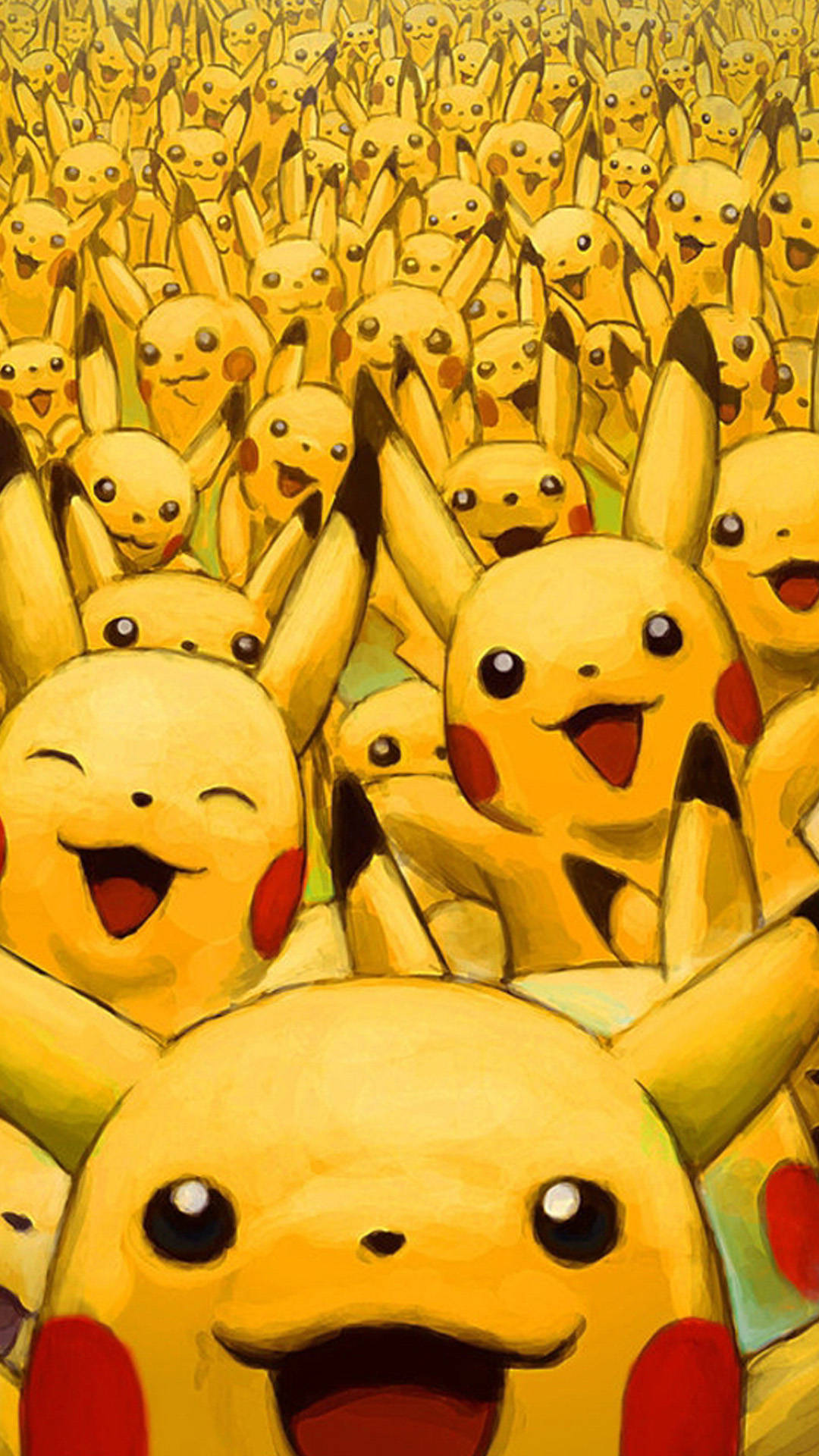 Happy Wild Pikachu iPhone Wallpaper