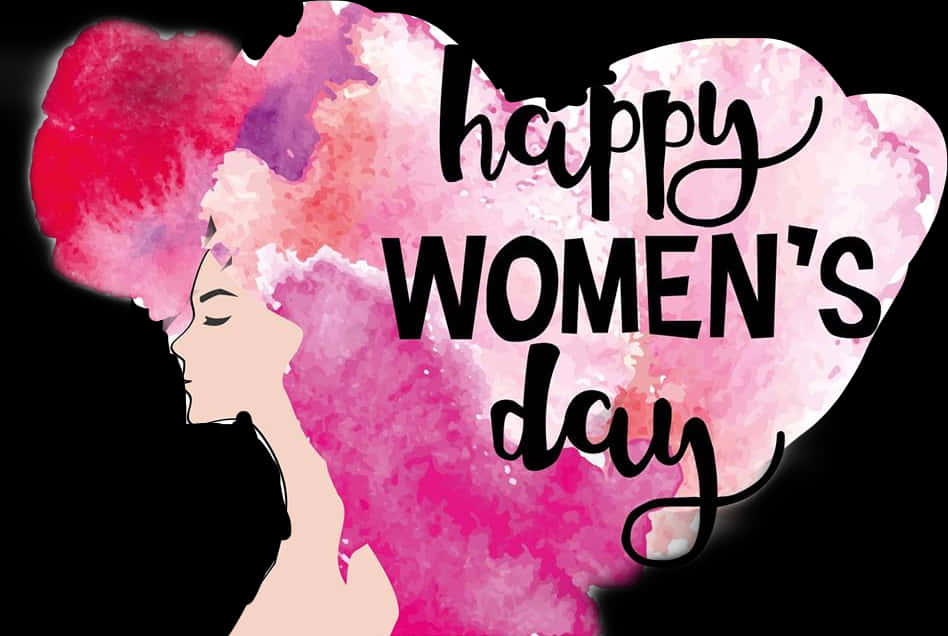 Happy Womens Day Silhouette Art PNG