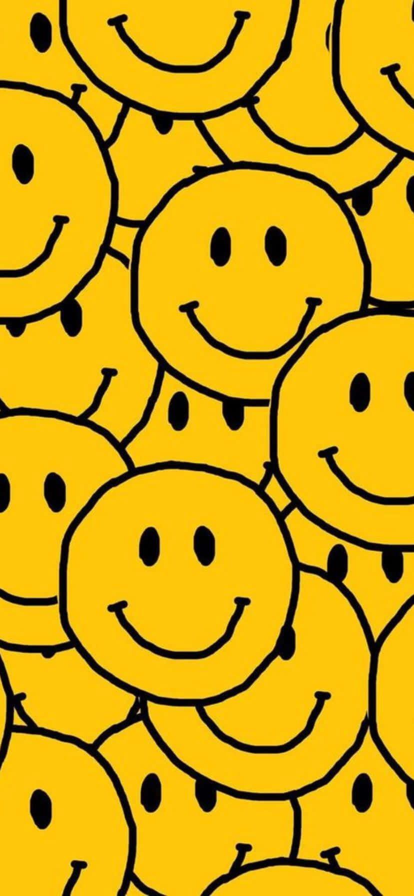 Happy Yellow Smiley Faces Pattern.jpg Wallpaper