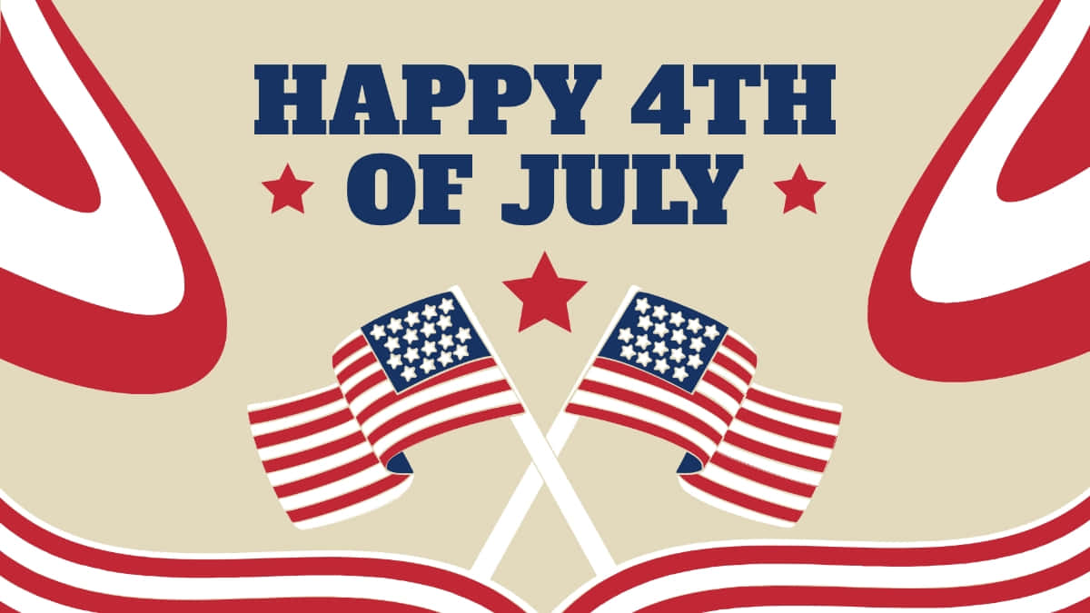 Happy4thof July Celebration Banner Wallpaper