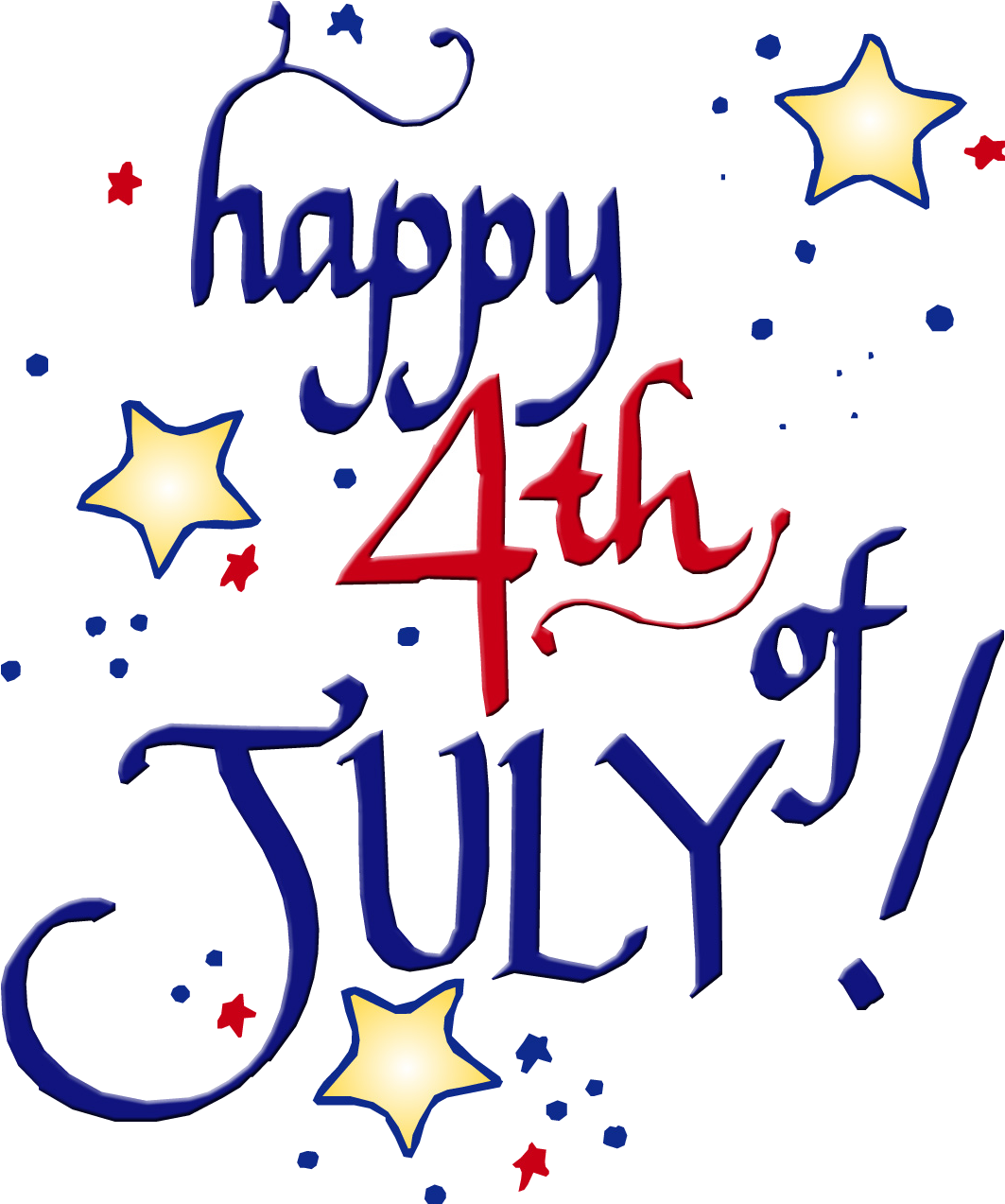 Happy4thof July Celebration PNG