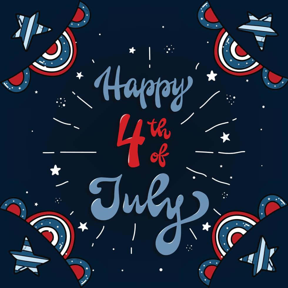 Happy4thof July Celebration Graphic Wallpaper