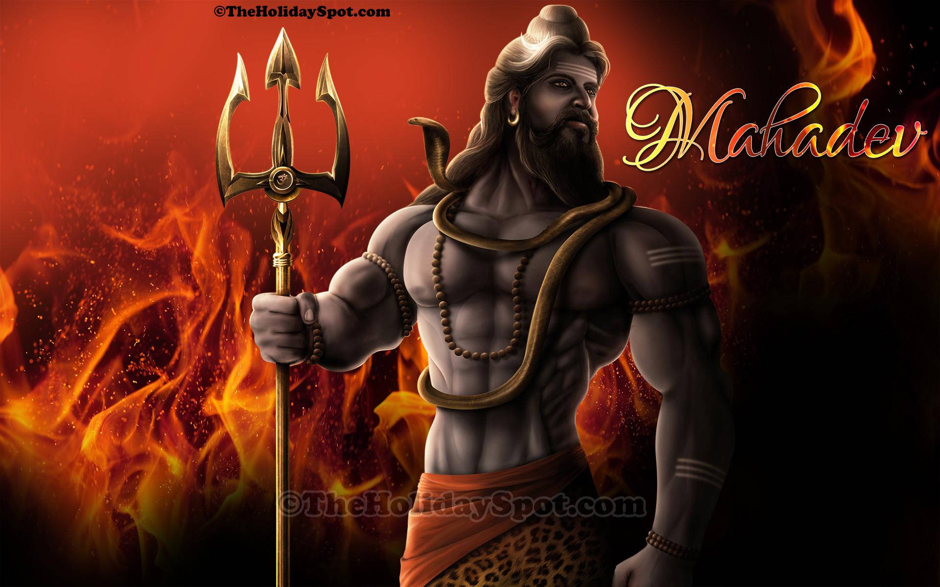 Har Har Mahadev Muscular Shiva Wallpaper
