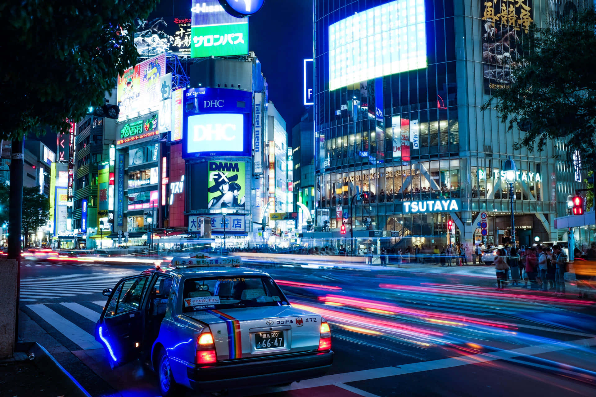 Spadseretur gennem Harajuku om natten Wallpaper
