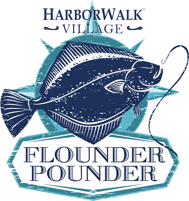 Harborwalk Village Flounder Pounder Logo PNG