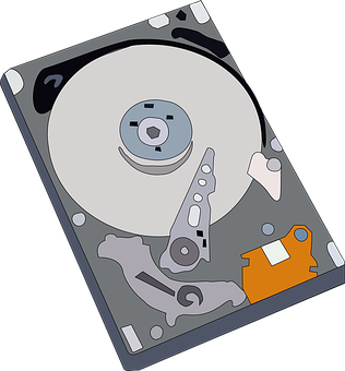 Hard Drive Vector Illustration PNG