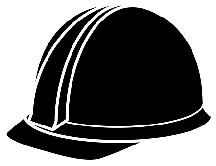 Hard Hat Silhouette Vector PNG