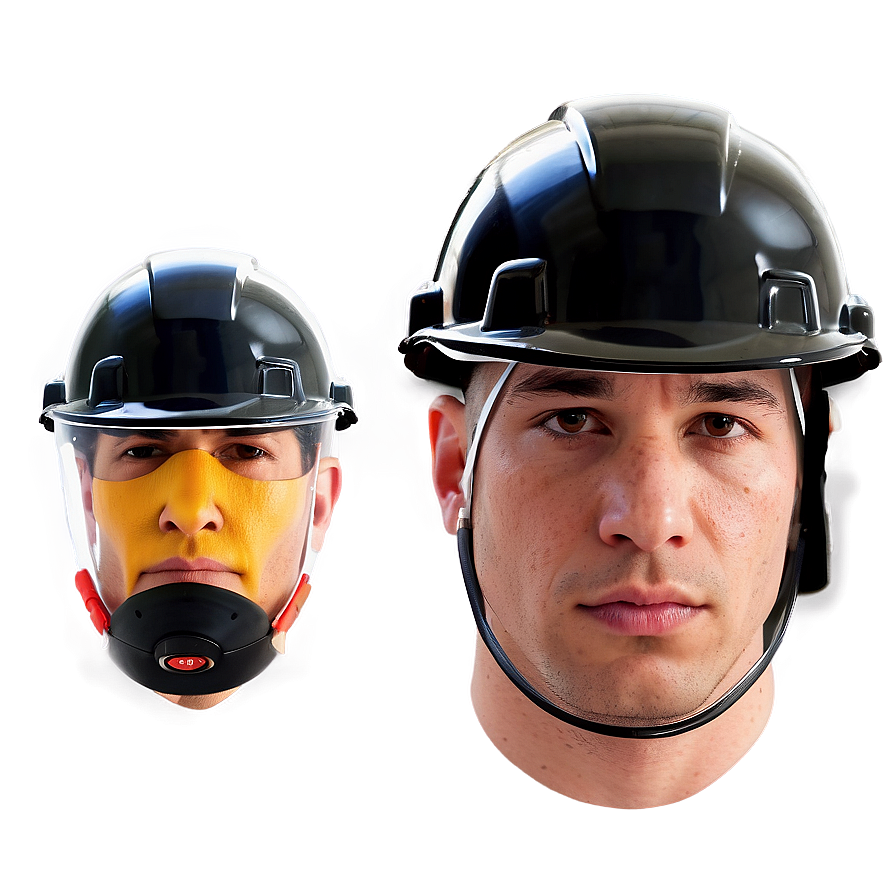 Hard Hat With Face Shield Png 05252024 PNG