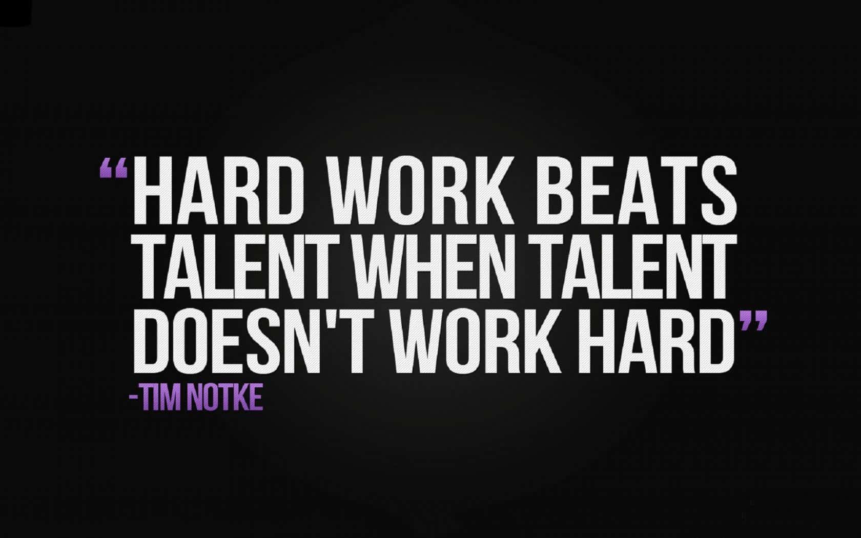 Hard Work Beats Talent Quote Wallpaper
