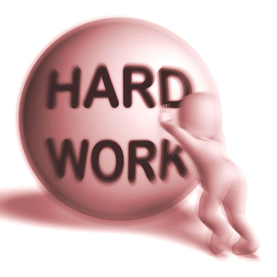 Pushing Sphere With Hard Work Picture