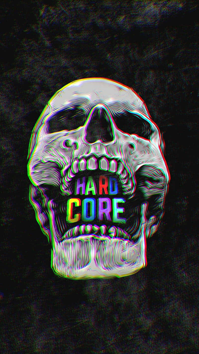 Hardcore Skull Aesthetic Glitch Art.jpg Wallpaper