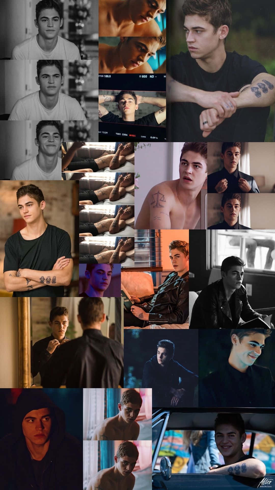 Aesthetic Collage Of The Book Character Hardin Scott Wallpaper