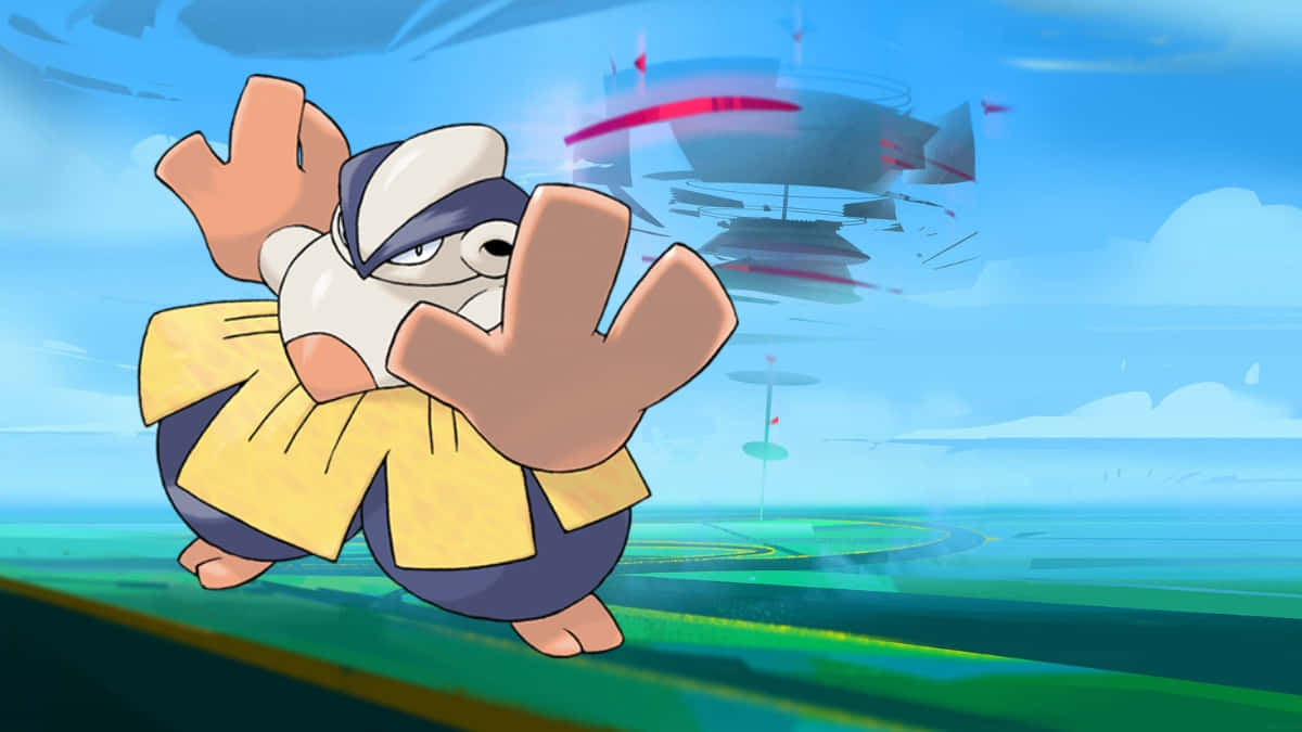 Pósterde Hariyama En Pokémon Go. Fondo de pantalla