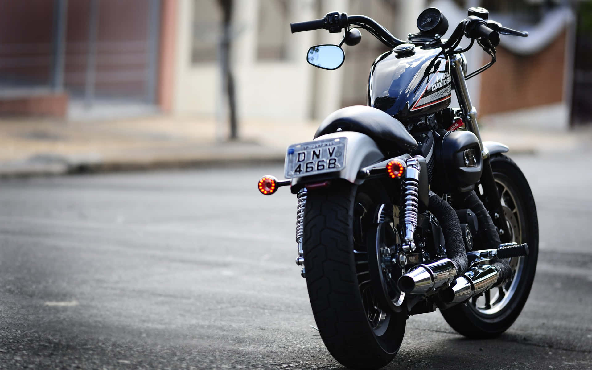 Harley Davidson Black Motorcycle Background