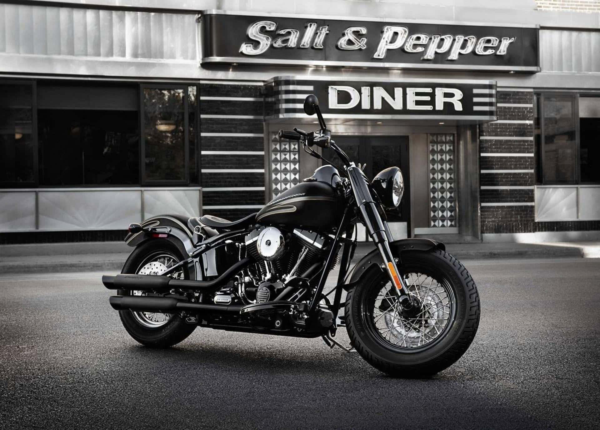 Harley Davidson Monochromatic Black And White Background