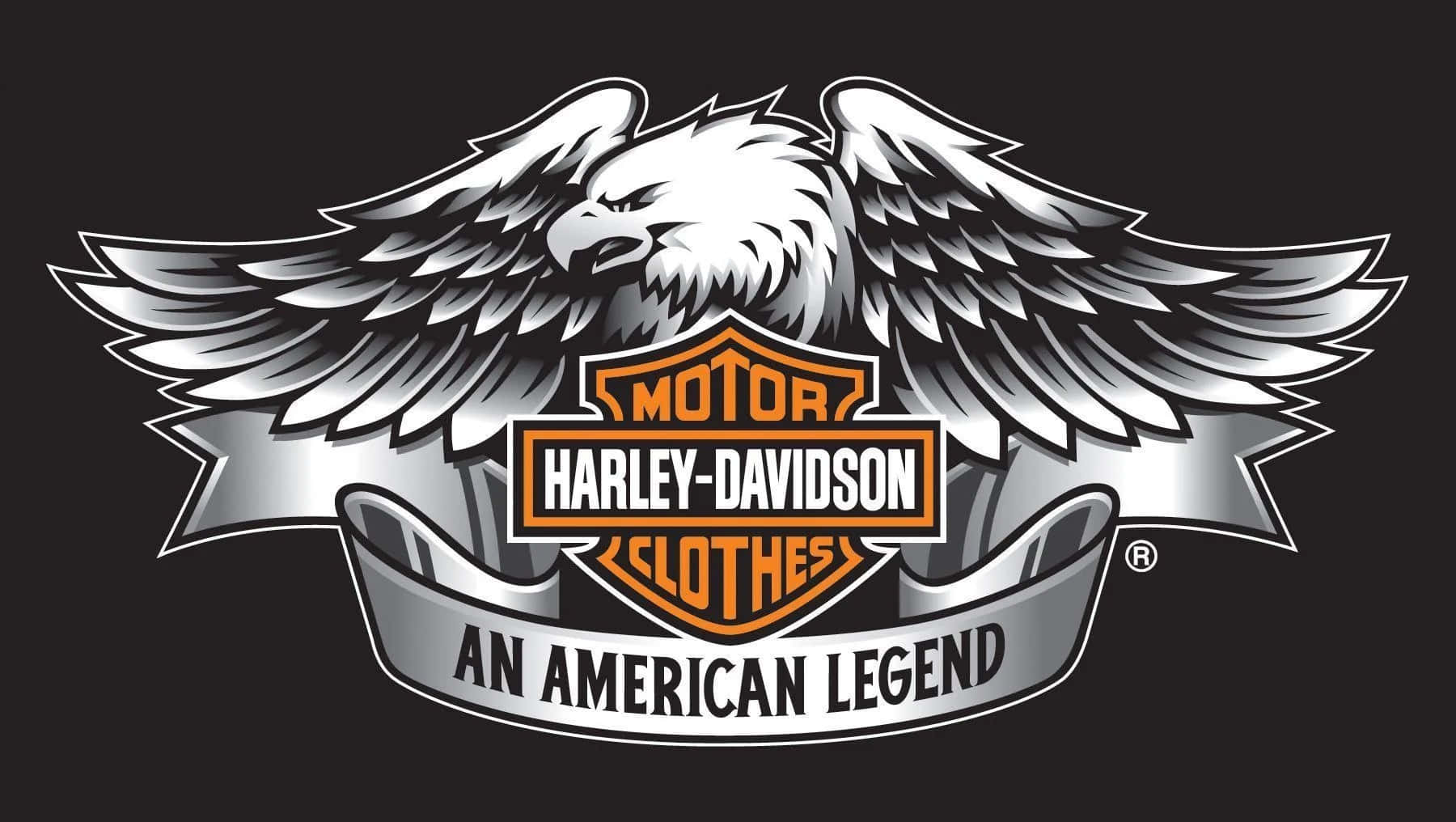 Harleydavidson Amerikanisches Legenden-logo Hintergrund