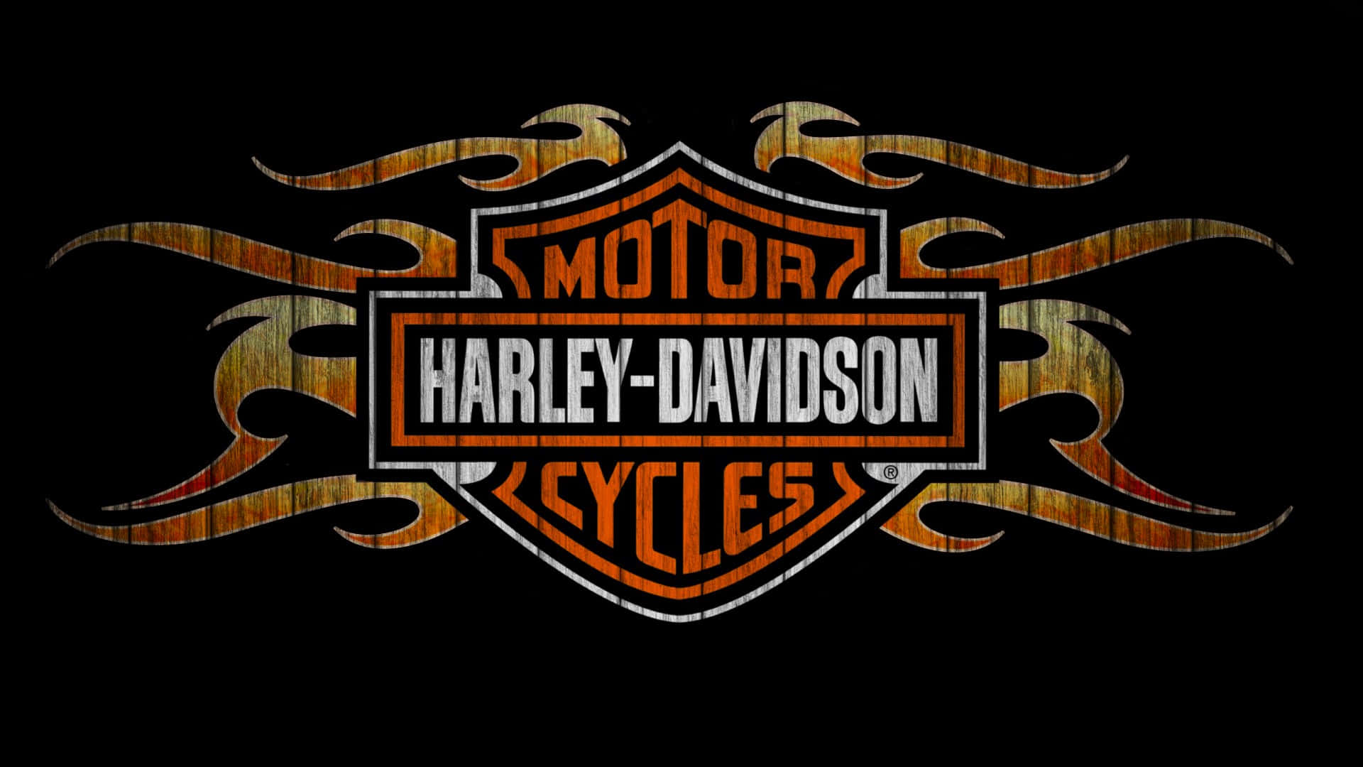 Sfondocon Logo Di Motor Harley Davidson Cycles