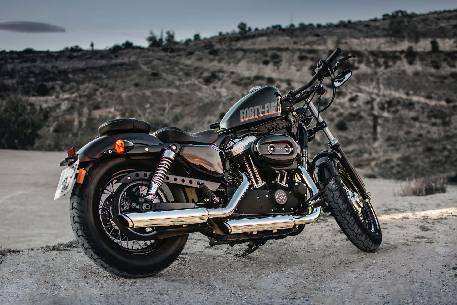 Harleydavidson Forty Eight Motorcykelmodell Bakgrund