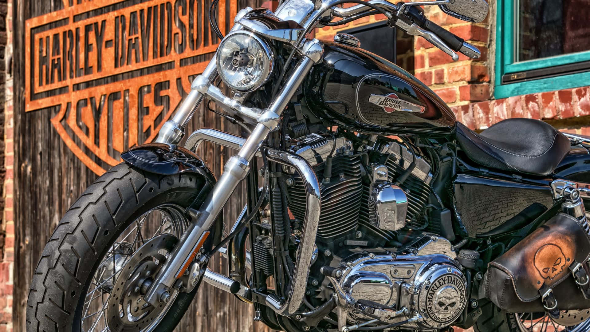 Harley Davidson Iron Black 1200 Model Background